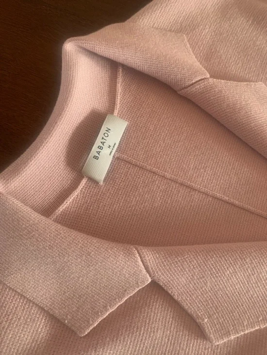 Babaton Double-Breasted Light Pink Women's Cardigan/Blazer, Sz M - Picture 7 of 12